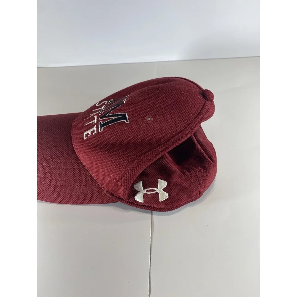 Under Armour New Mexico State Aggies Fitted Hat M/L Maroon‎ Performance Cap NCAA